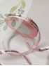 Лента атласная "Handmade" 1см. (розовый)